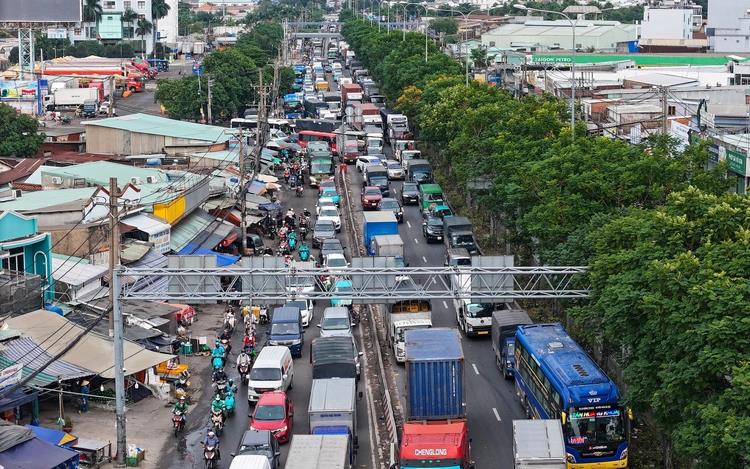 In Ho Chi Minh City, a traffic jam means moving slower than a pedestrian for 30 minutes