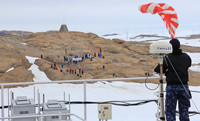 The Japanese icebreaker Shirase arrives at Antarctica on Tuesday.