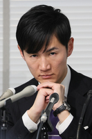 Shinji Ishimaru at a press conference in Tokyo on Thursday