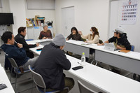 Members of the Ogatsu 100-year conference discuss the future of Ishinomaki's Ogatsu district in Miyagi Prefecture on Dec. 16, 2024.