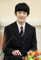 Prince Hisahito speaks at a press conference in Tokyo on Monday.