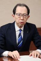 Masao Uchibori, governor of Fukushima Prefecture, speaks in an interview ahead of the 14th anniversary of the Great East Japan Earthquake, at the prefectural office in Fukushima on Wednesday.