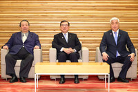 Japanese Prime Minister Shigeru Ishiba (center) attends a cabinet meeting at the prime minister's office in Tokyo on Tuesday.