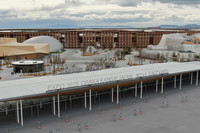 The east gate of the 2025 World Exposition venue connected to Yumeshima Station of Osaka Metro Co.'s Chuo Line, photographed on Thursday