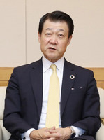 Hiroshi Nakazawa, president of Hokuhoku Financial Group, speaks in an interview in Toyama, a city in central Japan, on May 2.