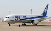 ANA's Boeing 787 aircraft at Tokyo's Haneda Airport in March 2014