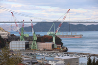 A shipyard in Imabari, Ehime Prefecture, in December 2024
