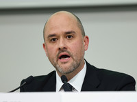 Nissan Motor President and CEO Ivan Espinosa speaks at a press conference in Yokohama on Tuesday.