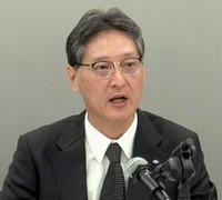 Subaru President Atsushi Osaki speaks at an online press conference on Wednesday.