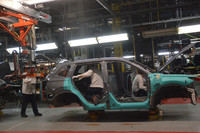 Honda's Greensburg plant making the hybrid version of the CR-V SUV in the U.S. state of Indiana on Friday