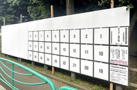 An election campaign poster board in Tokyo's Suginami Ward on Friday