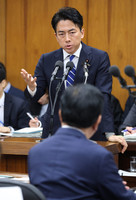 Japanese agriculture minister Shinjiro Koizumi speaks at a parliamentary session on Wednesday.