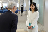 Princess Kako arrives at Narita International Airport in Chiba Prefecture on Tuesday after her official visit to Brazil.