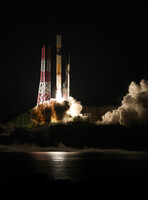 The 50th H-2A rocket carrying the GOSAT-GW greenhouse gas and water cycle observation satellite, nicknamed Ibuki GW, is launched from the Tanegashima Space Center in Kagoshima Prefecture in the small hours of Sunday.