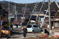 A residential area in the city of Suzu, Ishikawa Prefecture, that was heavily damaged by the Jan. 1, 2024, Noto Peninsula earthquake and tsunami