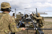 Australian soldiers prepare for drone training during the multinational military exercise