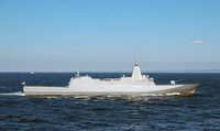 The Japanese Maritime Self-Defense Force's frigate Mogami off Kanagawa Prefecture in November 2022.