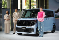 Nissan Motor's all-new Roox minivehicle model in Tokyo's Chiyoda Ward on Friday